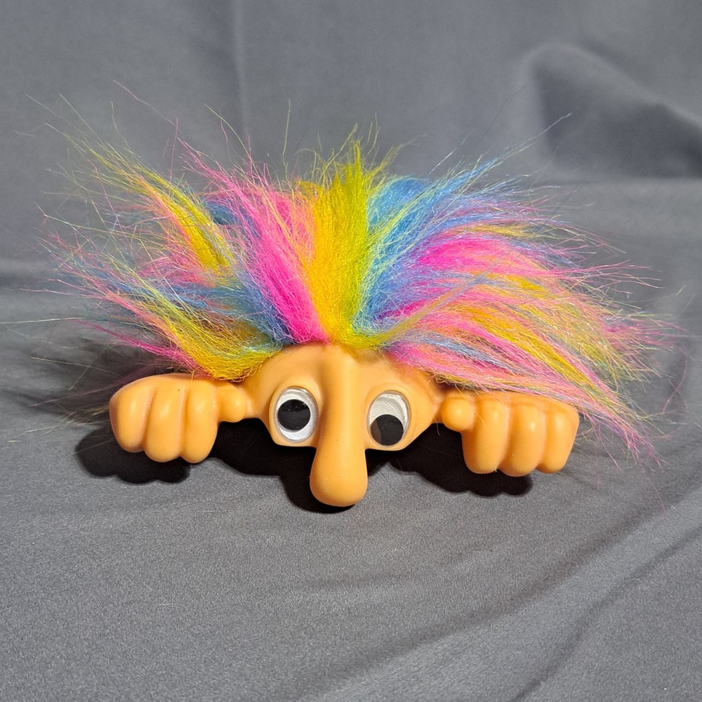 VTG Peekin' Zeke Computer Monitor Shelf Sitter Figure Rainbow Hair